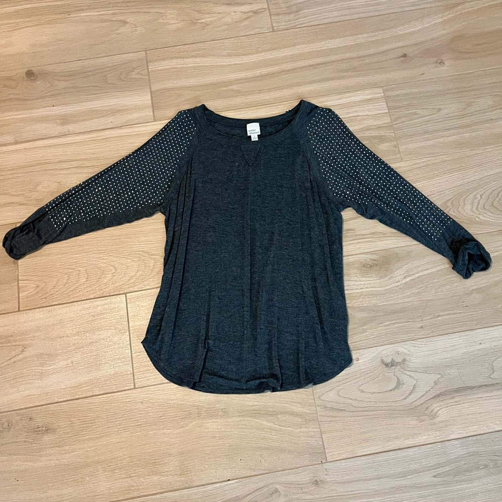 ‘Cover Stitched’ Long Sleeve Bling Shirt
